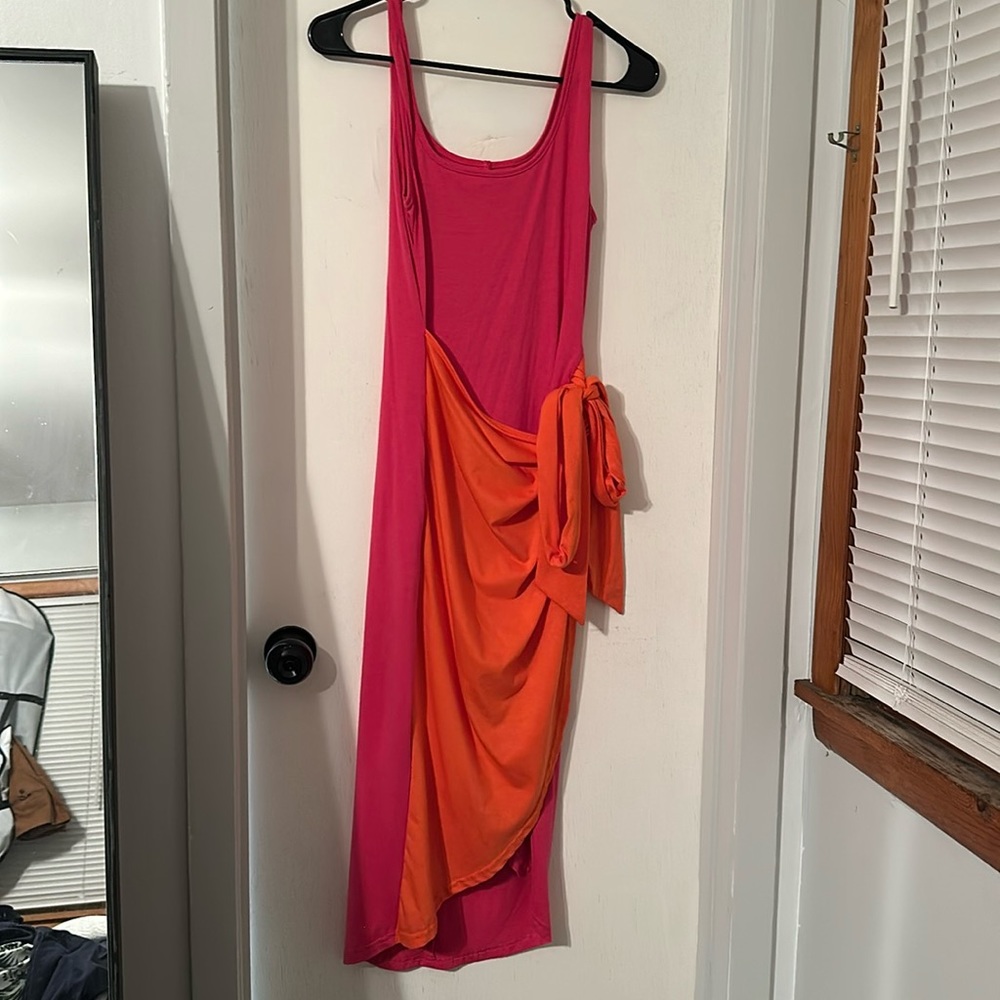 Two tone cotton dress